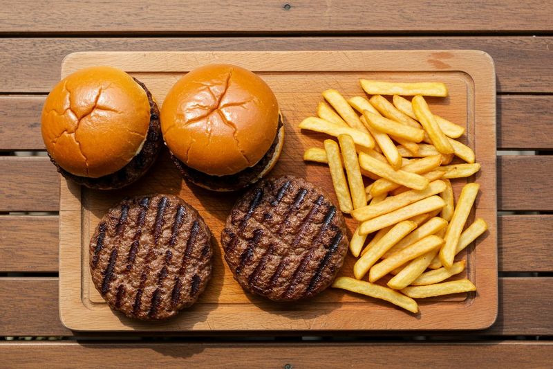 Apartment Balcony Burgers (Smoke-Free Electric Grill) — AI-generated food photo